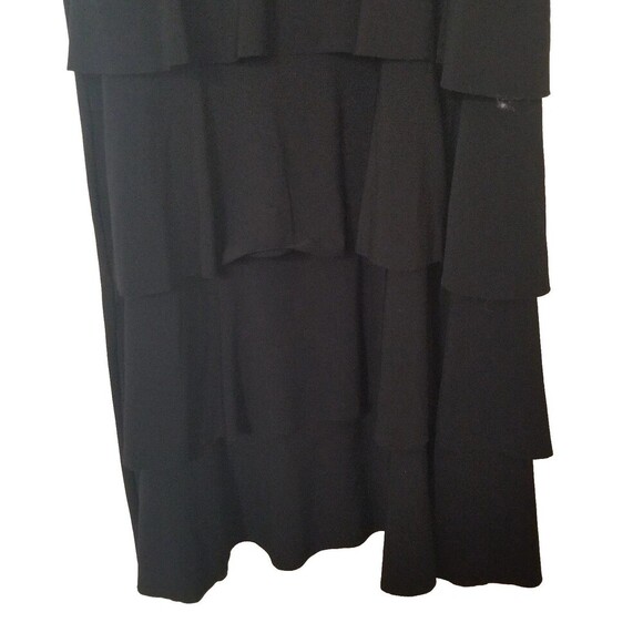 Susan Lawrence Dress Womens Medium Black Layered Sleeveless Party - Picture 5 of 6
